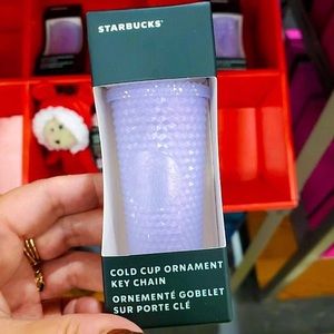 Starbucks Holiday 2021 Icy Tumbler Ornament Keychain